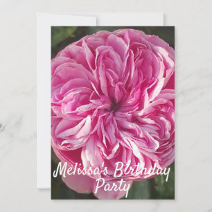 Inbjudan till ro Flower Rosa Birthday Barn Girls