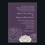 Inbjudan till Ro Garden Wedding - Lila<br><div class="desc">Den här contemporaryn har Ro Garden-samlingen vackra ro-silhuetter som lägger till en klass och elegant stil till alla bröllop-teman. Denna utformning finns även i andra färg-system. Besök berryberrysweet.com för mer information. Tillgängliga objekt i den här designen: - Bröllopsinbjudningar - OSA kort - Bord säten/platskort - Bröllopsprogram - Bröllop-menyer - Tack...</div>