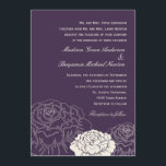 Inbjudan till Ro Garden Wedding - Lila<br><div class="desc">Den här contemporaryn har Ro Garden-samlingen vackra ro-silhuetter som lägger till en klass och elegant stil till alla bröllop-teman. Denna utformning finns även i andra färg-system. Besök berryberrysweet.com för mer information. Tillgängliga objekt i den här designen: - Bröllopsinbjudningar - OSA kort - Bord säten/platskort - Bröllopsprogram - Bröllop-menyer - Tack...</div>