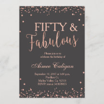Inbjudan till Ro Guld 50 och Fabulous Birthday