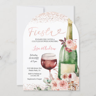 Inbjudan till ro Guld Fiesta Par Shower