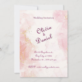 Inbjudan till Ro Guld & White Marble Wedding