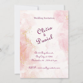 Inbjudan till Ro Guld & White Marble Wedding