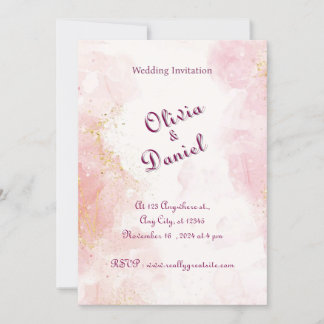 Inbjudan till Ro Guld & White Marble Wedding