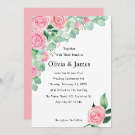 Inbjudan till ro och eukalyptus-bröllop