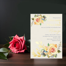 Inbjudan till ro och eukalyptus Watercolor Wedding