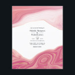 Inbjudan till ro Quartz och  Strata-bröllop Flygblad<br><div class="desc">Stratifieringen av ro kvarts-skiktningen sker på sten bröllopsinbjudan med accenter av  anpassade för rosa till dina händelsespecifikationer. Kuvert ingår inte. För tjockare inbjudningar med medföljande kuvert och matchande produkter på samma tema,  se samlingen nedan.</div>