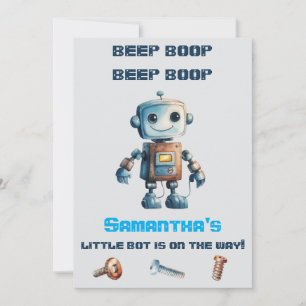Inbjudan till Robot Baby Shower