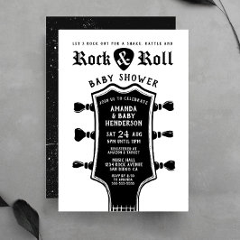 Inbjudan till rock and roll Guitar Baby Shower