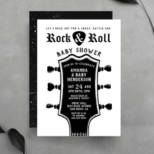 Inbjudan till rock and roll Guitar Baby Shower