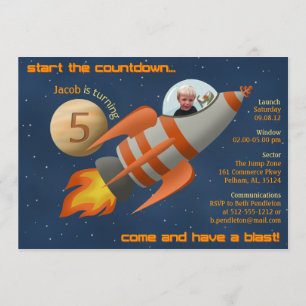 Inbjudan till Rocketship Birthday