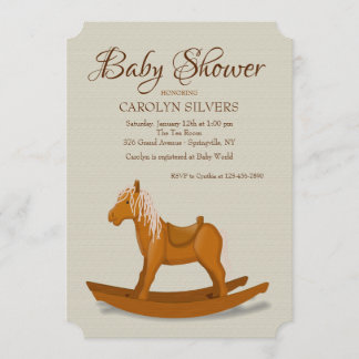 Inbjudan till Rocking Horse Baby Shower