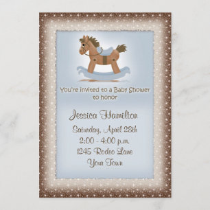 Inbjudan till Rocking Horse Baby Shower