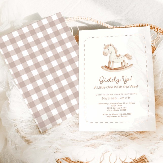 Inbjudan till Rocking Horse Baby Shower (Skapare uppladdad)