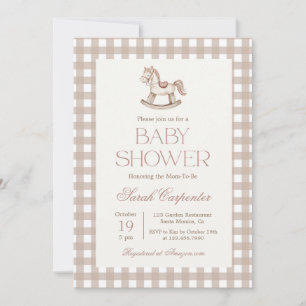 Inbjudan till Rocking Horse Baby Shower