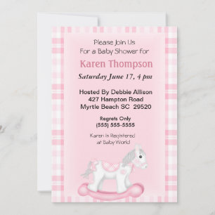 Inbjudan till Rocking Horse Baby Shower