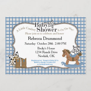 Inbjudan till Rocking Horse Cowboy Baby Shower