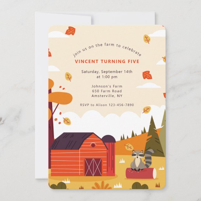 Inbjudan till röd lada (Framsida)