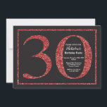 Inbjudan till Röda Glitter-kretskort i 30års födel<br><div class="desc">Inbjudan till 30års födelsedag. Svart och Röda Glitter Födelsedagsfest Inbjudan med Chalkboard Background. Överraskad födelsedag. Vuxen Birthday. Manar eller Kvinnor Bday Bash Party. Om du vill göra ytterligare anpassningar klickar du på knappen "Anpassa" och användor verktyg som är utformat för att ändra mallen.</div>