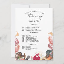 Inbjudan till Rodeo Bachelorette Itinerary på Rosa