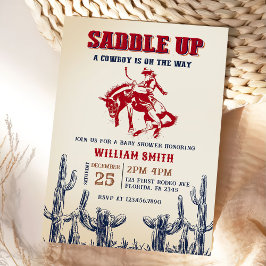 Inbjudan till Rodeo Western Cowboy Baby Shower Par