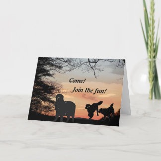 Inbjudan till Roligt av Newfoundland Hund