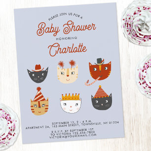 Inbjudan till roligt Cat Personlig Baby Shower