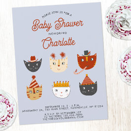 Inbjudan till roligt Cat Personlig Baby Shower 