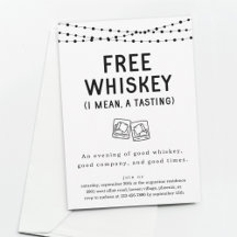 Inbjudan till roligt Gratis whisky-provningspartie