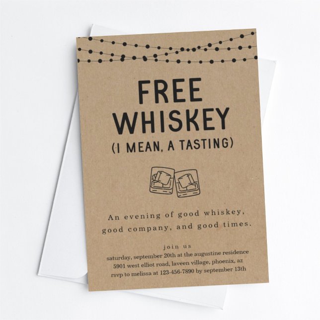 Inbjudan till roligt Gratis whisky-provningspartie (Skapare uppladdad)