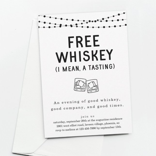 Inbjudan till roligt Gratis whisky-provningspartie (Skapare uppladdad)