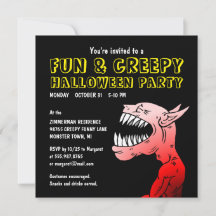 Inbjudan till roligt och kreepy Halloween fest