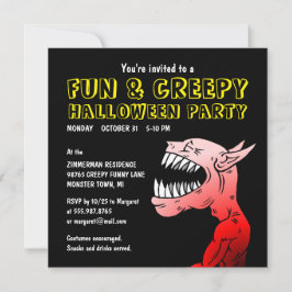 Inbjudan till roligt och kreepy Halloween fest