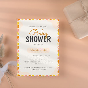 Inbjudan till roligt Pastel Baby Shower