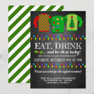 Inbjudan till roligt Ugly jul Sweater Party