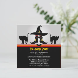 Inbjudan till roligt Witchy Halloween fest