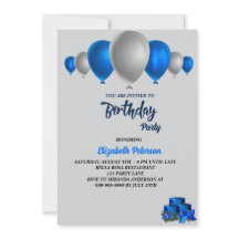 Inbjudan till roligtens Födelsedagsfest - färgfull