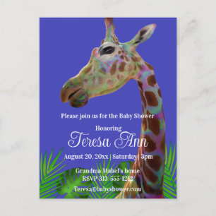 Inbjudan till roligtens funky - färgstark Giraffe-