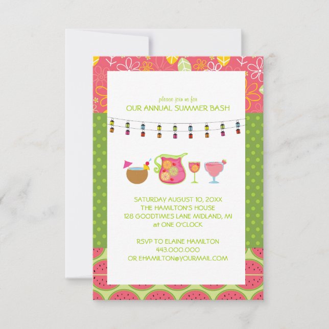 Inbjudan till roligtens sommarfester (Framsida)