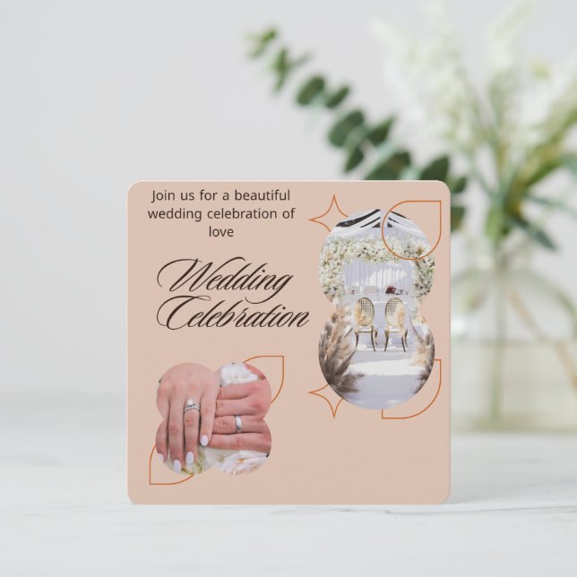 Inbjudan till Romantic Bröllop Firande | Elegant (Stående Fram)