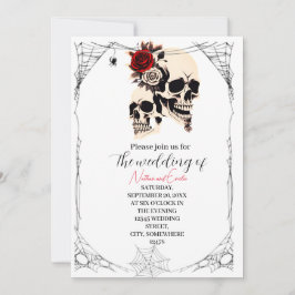 Inbjudan till Romantic Gothic skallbröllop