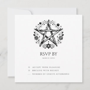 Inbjudan till Romantic Pagan Wicca-Bröllop OSA