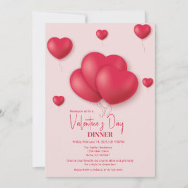 Inbjudan till Romantic Valentine Day Firande