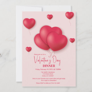 Inbjudan till Romantic Valentine Day Firande