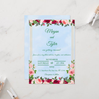 Inbjudan till Romantic Watercolor Wedding