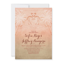 Inbjudan till Romantisk Flamingo Beach Wedding