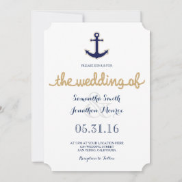 Inbjudan till Rope och Anchor Nautical Wedding