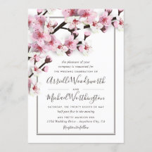 Inbjudan till Rosa av Cherry Blommar White Wedding
