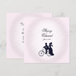 Inbjudan till Rosa av cykeltema i Bröllop
