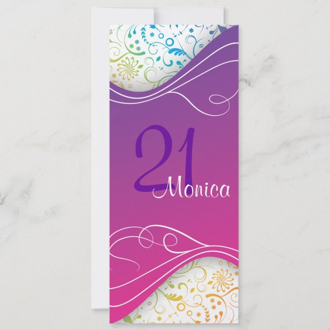 Inbjudan till Rosa av Elegant (Framsida)